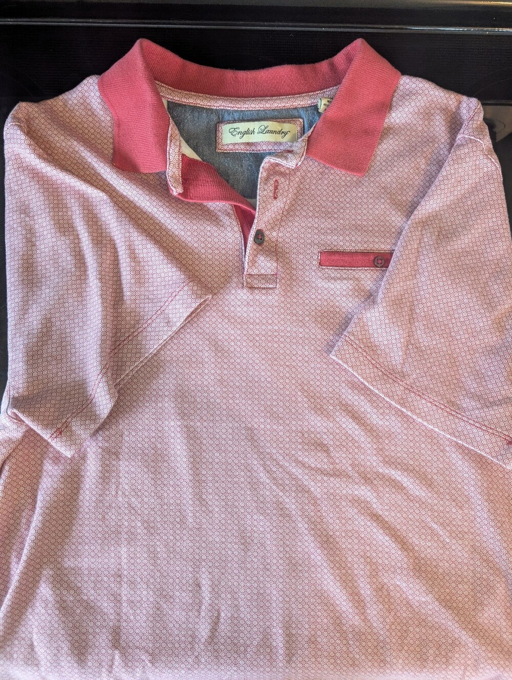 Men's English Laundry Red Polo Shirt- Sz L